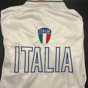 Italia Jacket, Size Large, Lightly Worn, White, Italian Flag